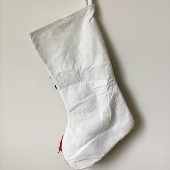 19” Large Reindeer Plush Christmas Stocking with 3D Reindeer & Snowflakes - Picture 2 of 2